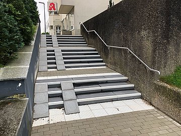 Neue Treppenanlage Gutenbergstraße