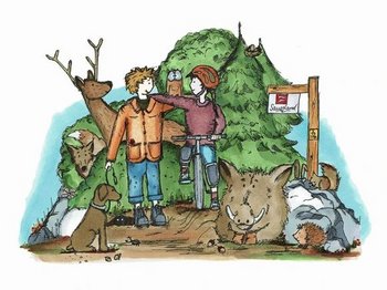 Zeichnung zum Thema "Verhalten im Wald"