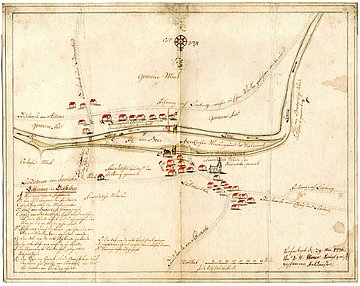 Karte von Letmathe, 1776 (Stadtarchiv Iserlohn)