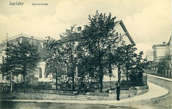 Das ehemalige Schulgebäude der Höheren Töchterschule von Fanny van Hees, heute: Gartenstraße 33, 1907 (Postkarte von Ernst Bischoff / Stadtarchiv Iserlohn)