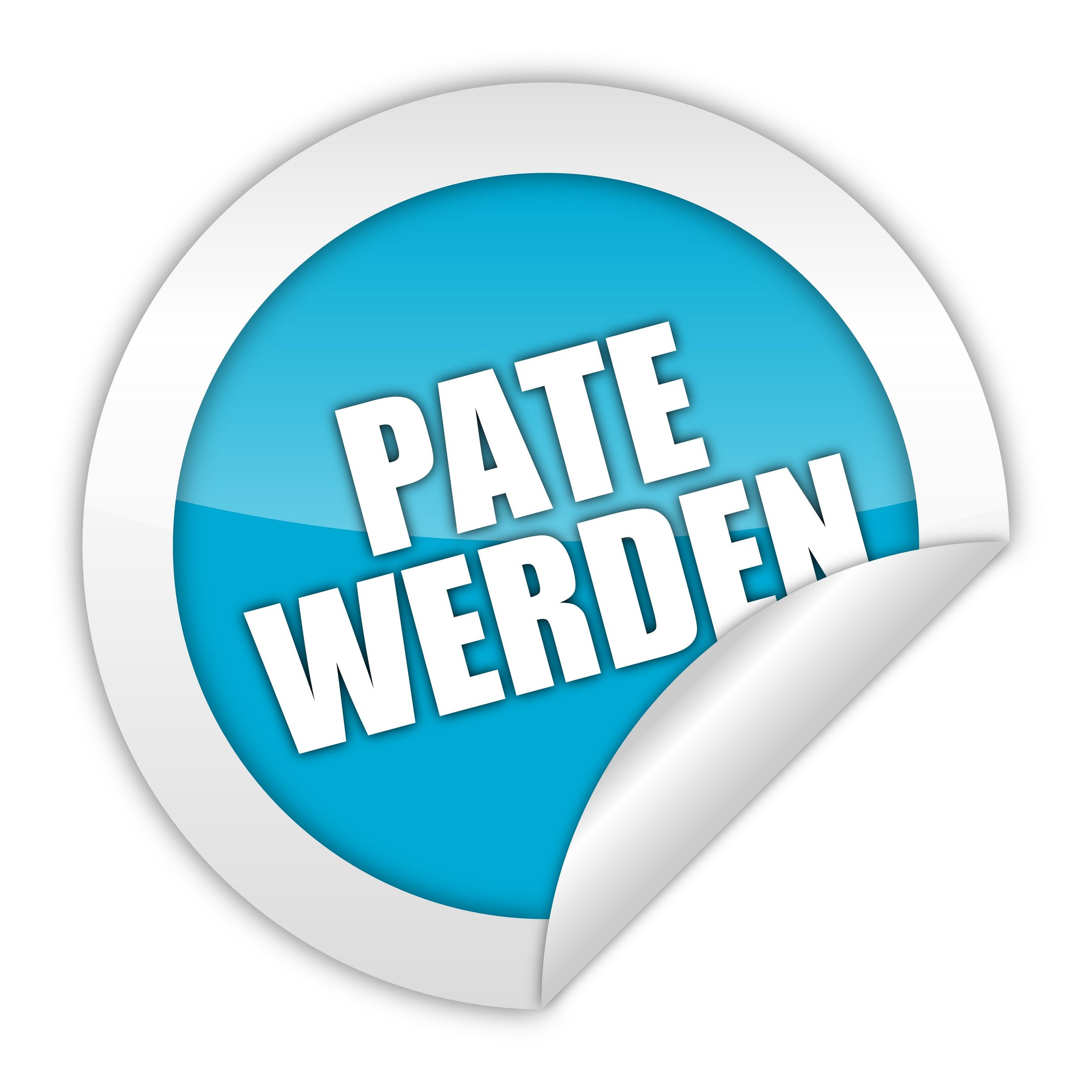 Das Bild zeigt einen Button mit der Aufschrift "Pate werden"
