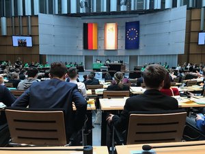 Das Bild zeigt Eindrücke von der SIMEP - Simulation Europäisches Parlament vom 19. - 20. Januar 2018