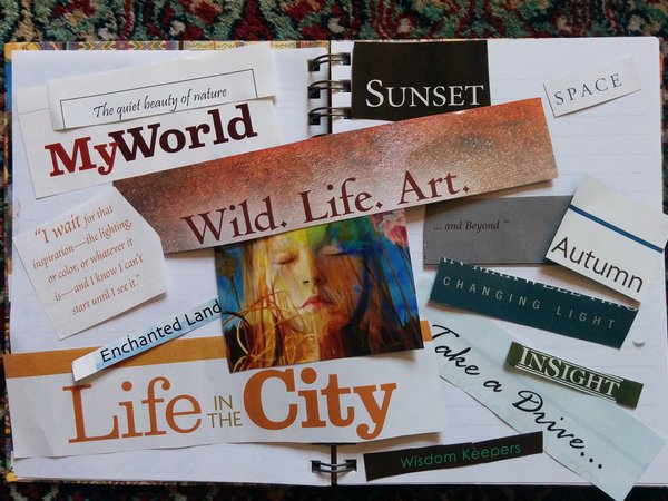 Ein Visionboard ist eine kreative Visualisierungsmöglichkeit um seine Ziele zu erreichen.