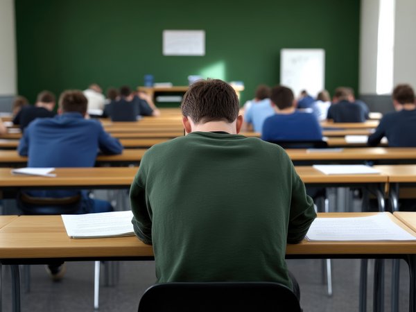 Lernen auf der Schulbank