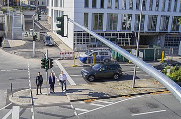 Neuer Fußgängerüberweg und Treppe zum Schillerplatz