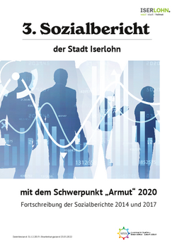 Das Bild zeigt die Titelseite des Sozialberichtes 2020