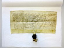 Das Bild zeigt eine Urkunde.