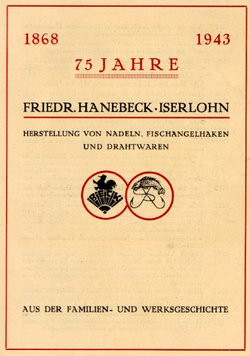 Das Bild zeigt das Titelblatt der Jubiläumsschrift 75 Jahre Hanebeck