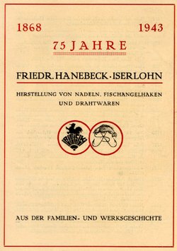 Das Bild zeigt das Titelblatt der Jubiläumsschrift 75 Jahre Hanebeck