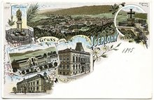 „Gruss aus Iserlohn“ - Postkartenlitho von 1895 aus dem Verlag von Leopold Cohen, Iserlohn (Stadtarchiv Iserlohn). 