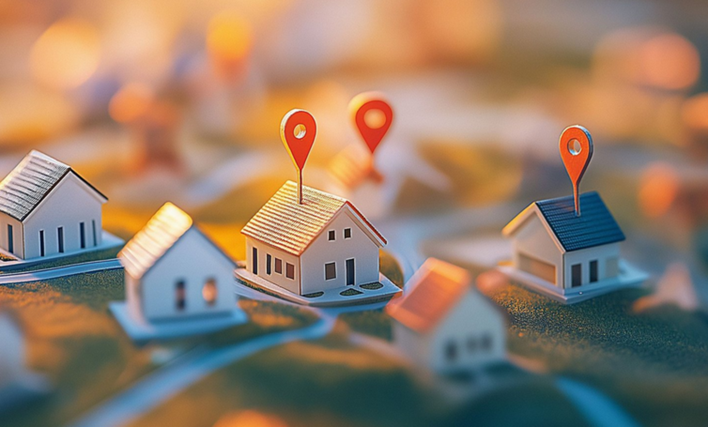 Das Bild zeigt Modell-Häuser.