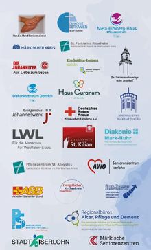Das Bild zeigt die Logos der Mitglieder des Dementnetzwerkes