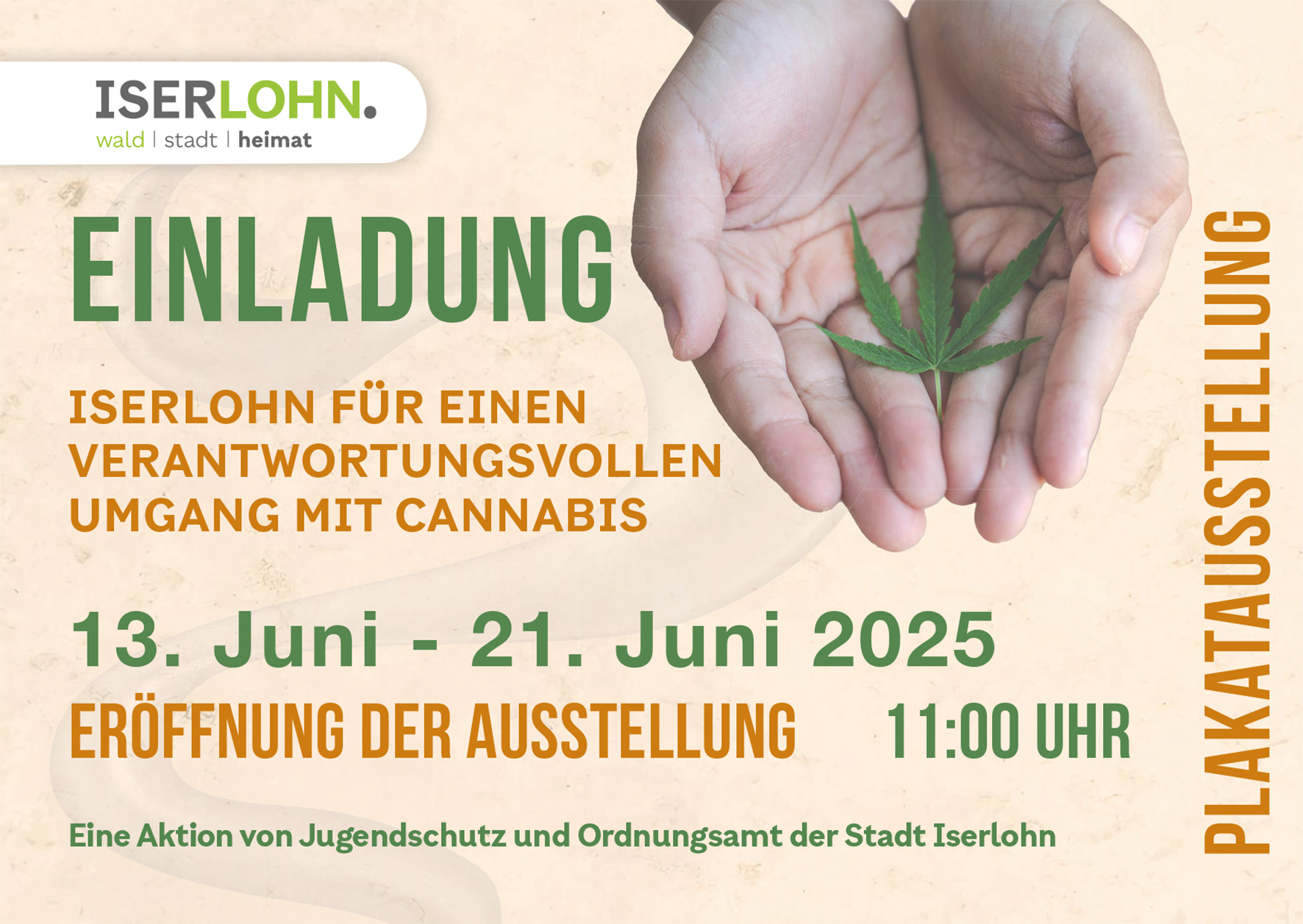 Einladung zur Ausstellung „Iserlohn für einen verantwortungsvollen Umgang mit Cannabis“