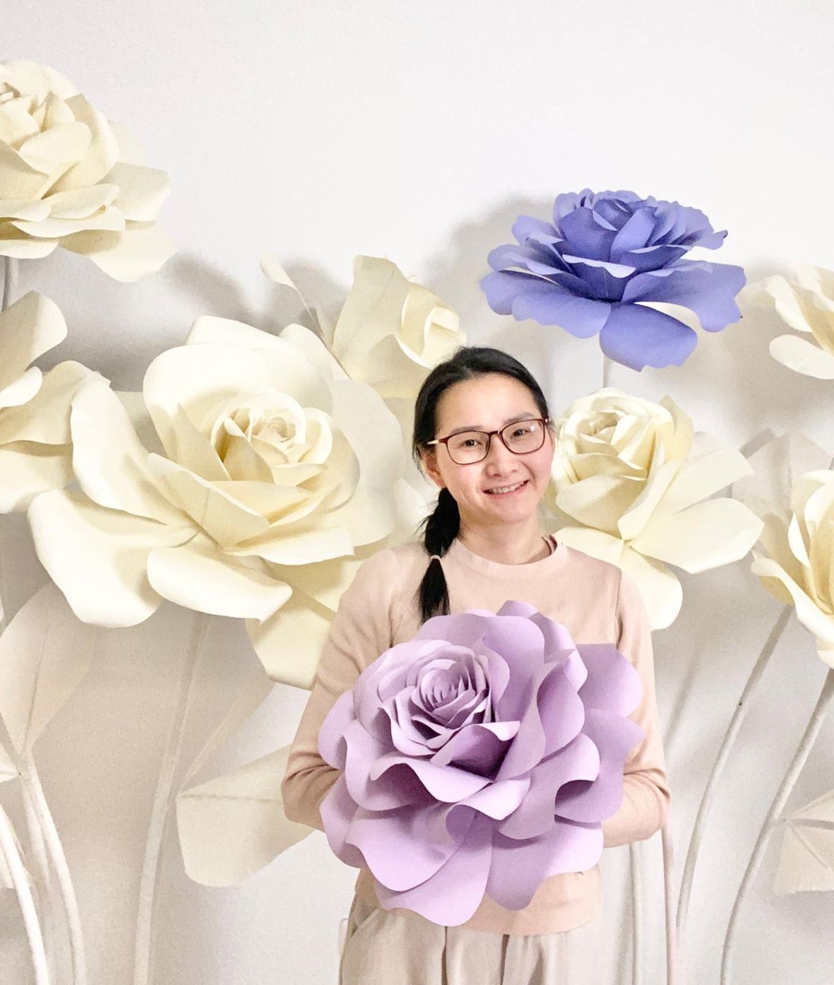 filigrane Papierblumen
