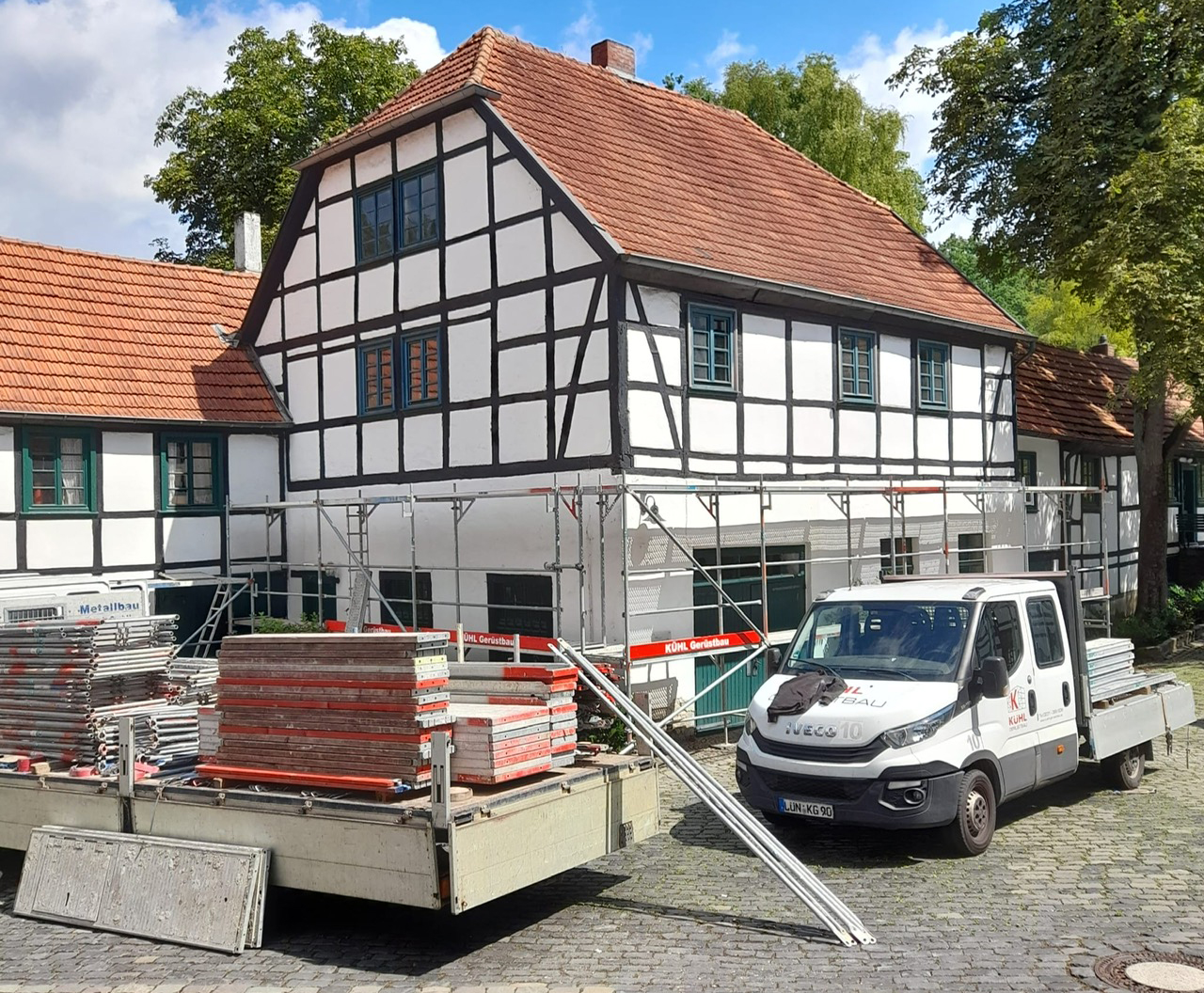 Gerüstbau im Museumsdorf Maste-Barendorf 