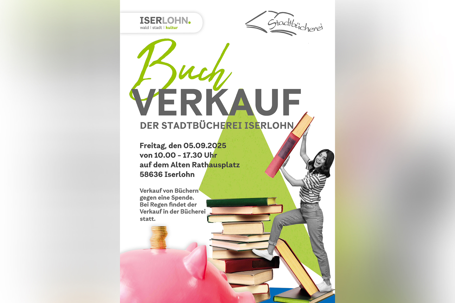 Hunderte Bücher, CDs und Filme stehen zur Auswahl
