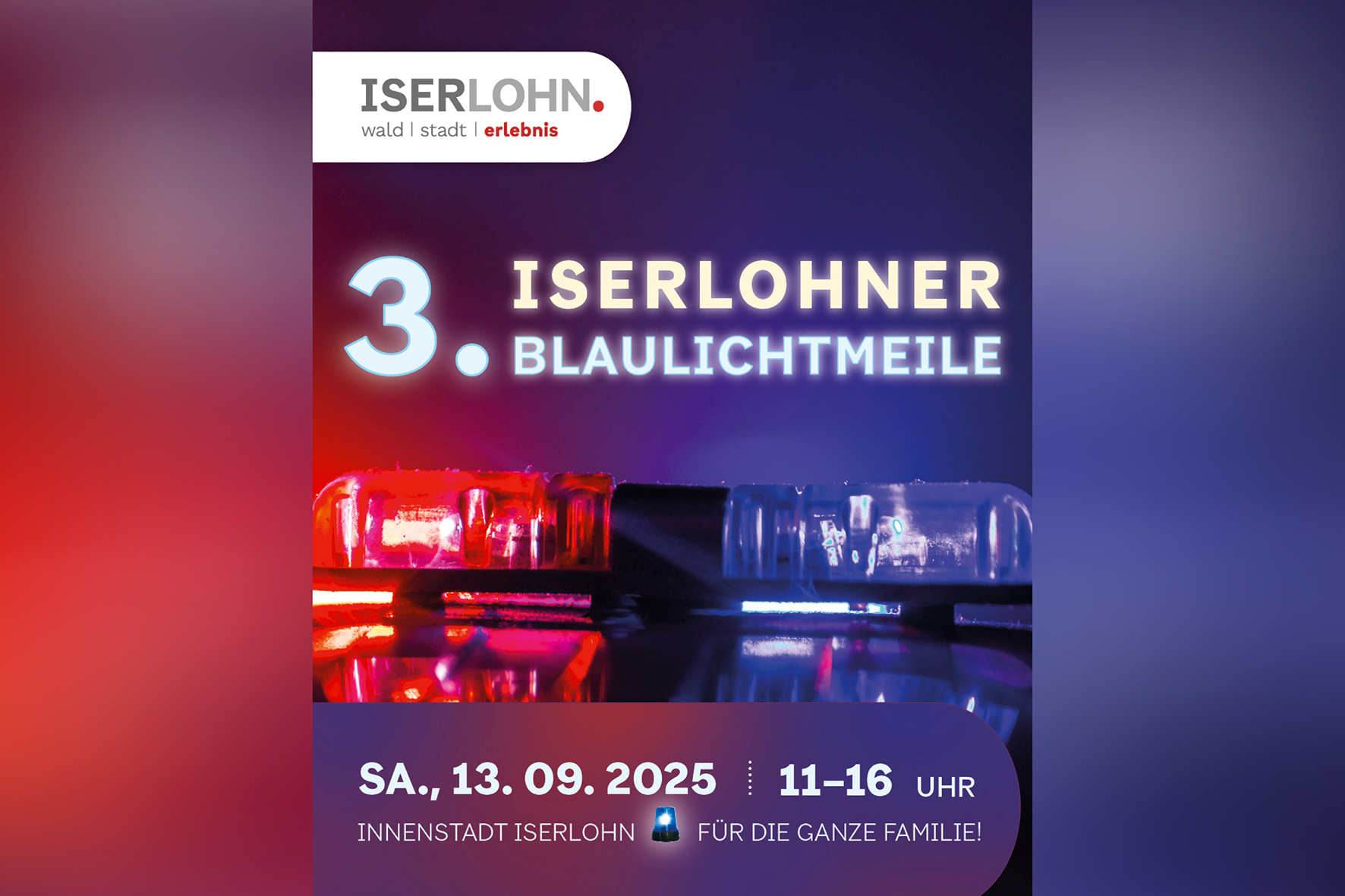 Für die ganze Familie: 3. Iserlohner Blaulichtmeile am 13. September 2025. Für die ganze Familie: 3. Iserlohner Blaulichtmeile am 13. September 2025.