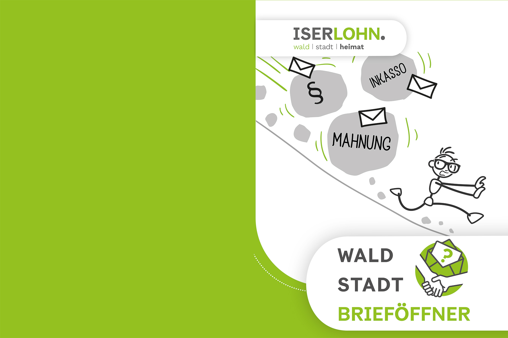Ehrenamtliche öffnen gemeinsam mit Ratsuchenden unangenehme Briefe.