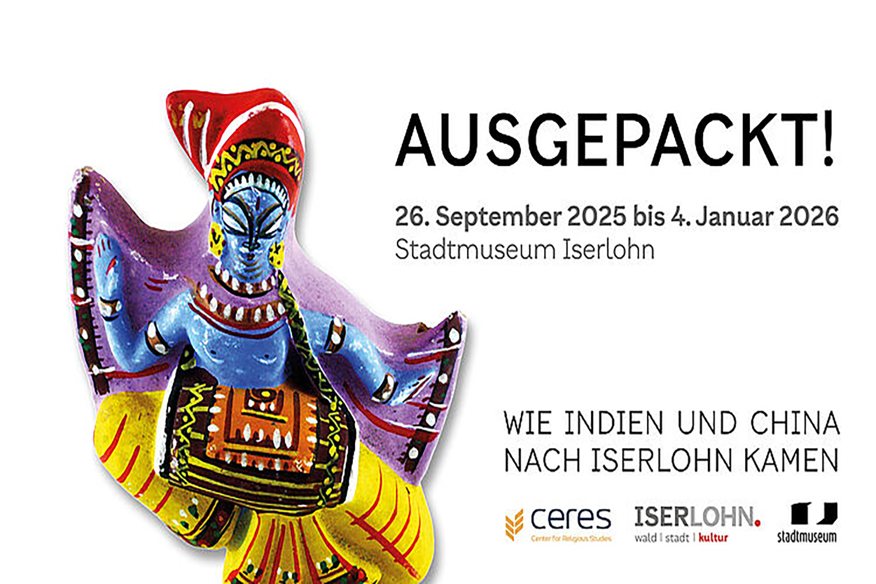Die Sonderausstellung zeigt indische Tonfiguren und Stoffpuppen sowie Kunsthandwerk aus China.