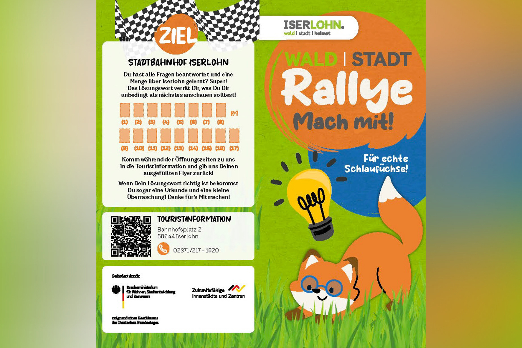 Der Schlaufuchs führt durch die Iserlohner Kinderrallye während der Herbstferien.