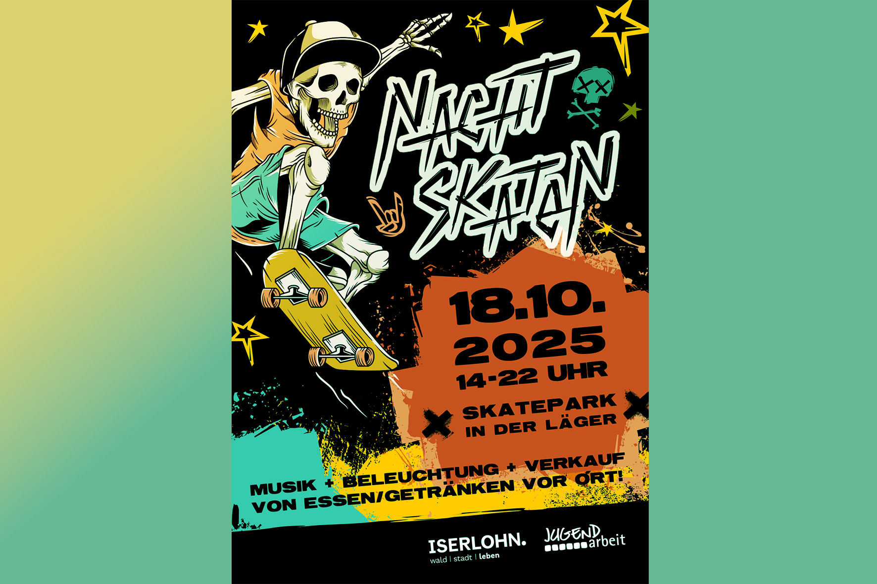 Poster „Nacht-Skaten 2025“