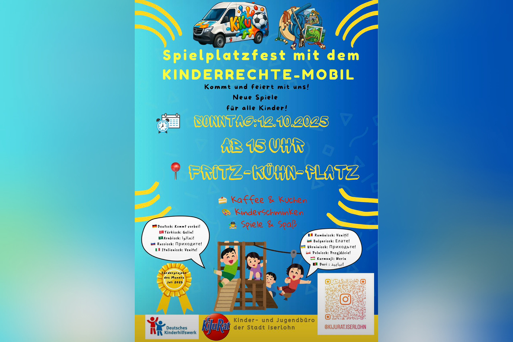Ein kostenloses Angebot des Kinder- und Jugendbüros.