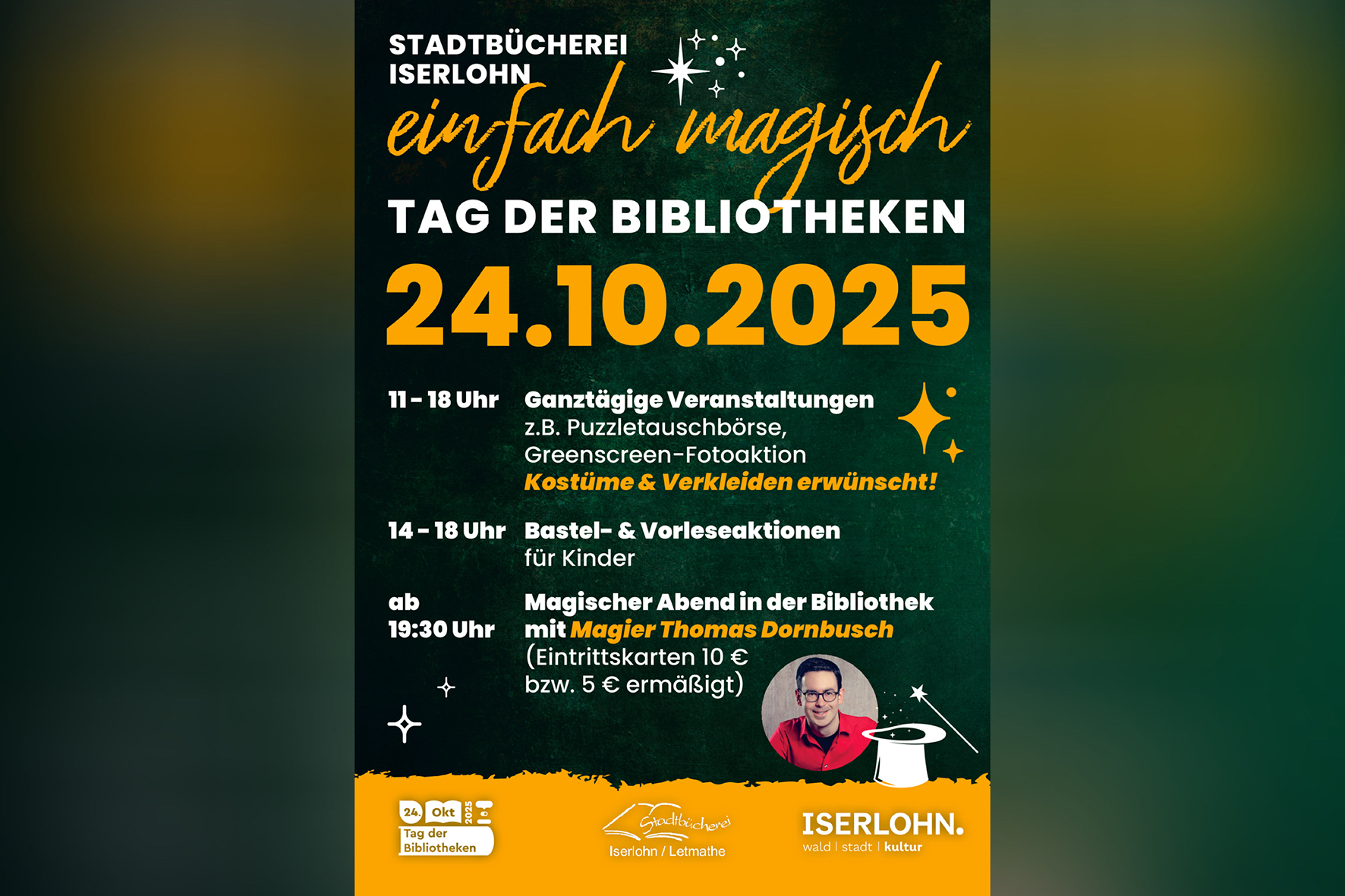 Die Stadtbücherei Iserlohn lädt ein zu einem magischen Aktionstag.