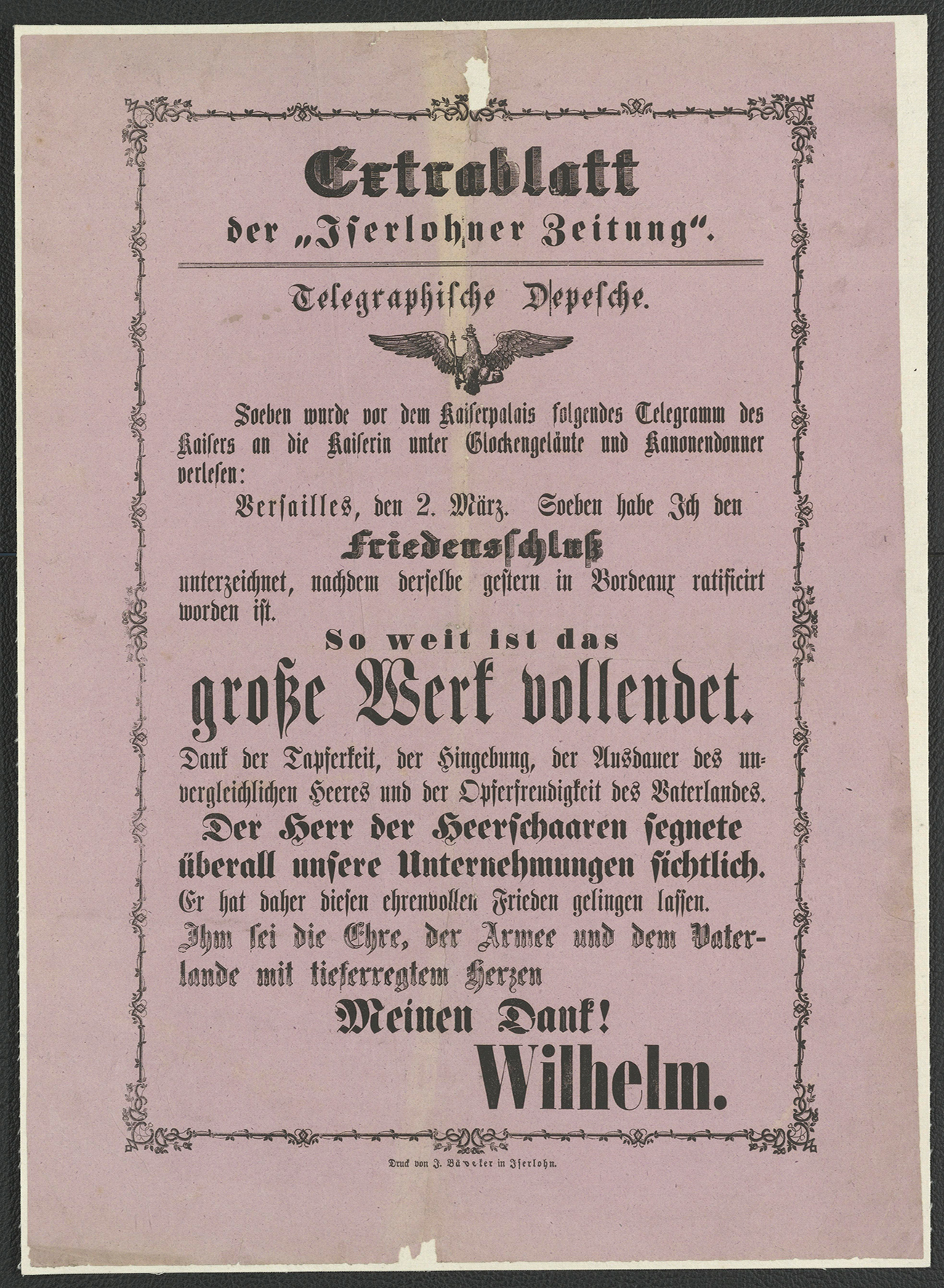 Mit einem Vortrag zum Deutsch-Französischen Krieg in Iserlohn startet die stadt- und regionalgeschichtliche Vortragsreihe von Stadtarchiv und VHS.