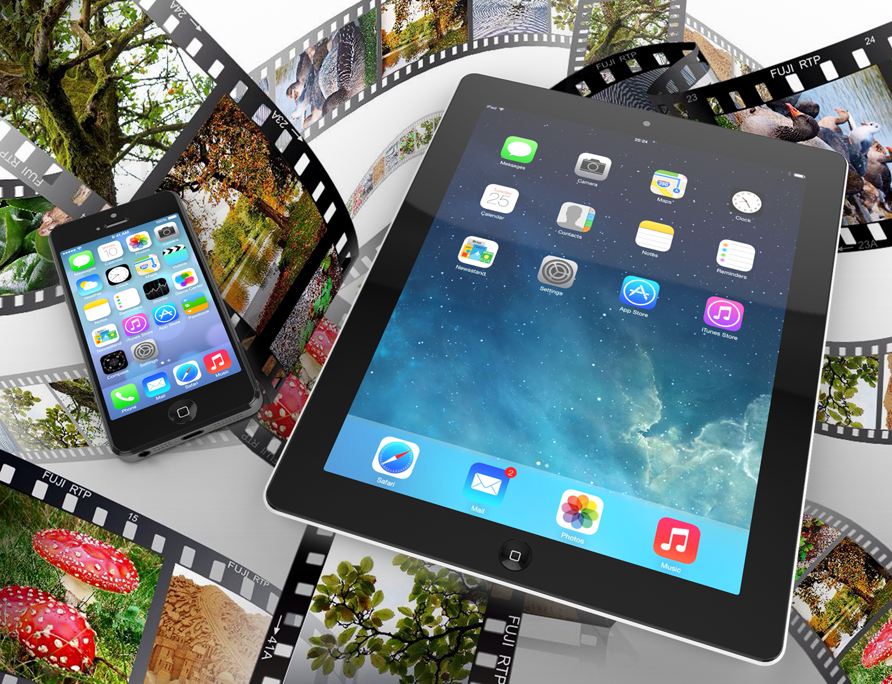 Mit iPhones und iPads lassen sich Fotos erstellen, bearbeiten, teilen und präsentieren - alles an einem Gerät. 