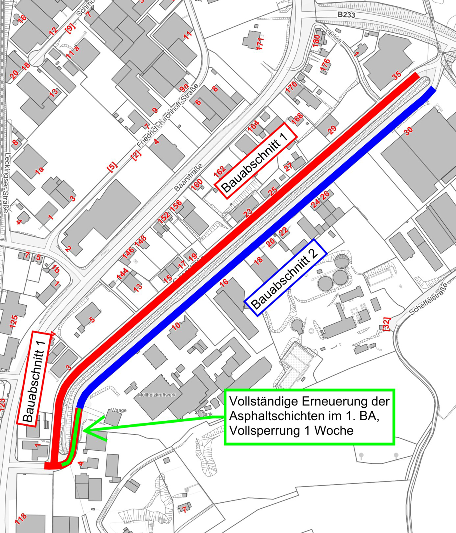 Fahrbahnsanierung Giesestraße