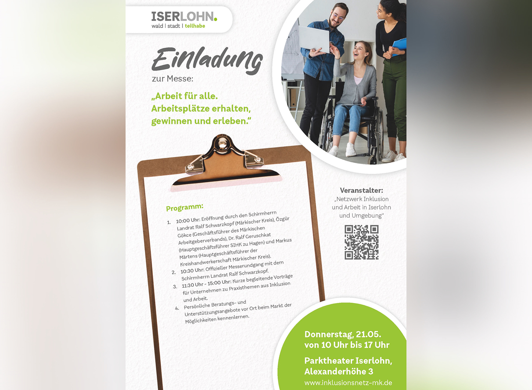 Die Messe im Parktheater richtet sich an Menschen mit Beeinträchtigung und Unternehmen in der Region. 