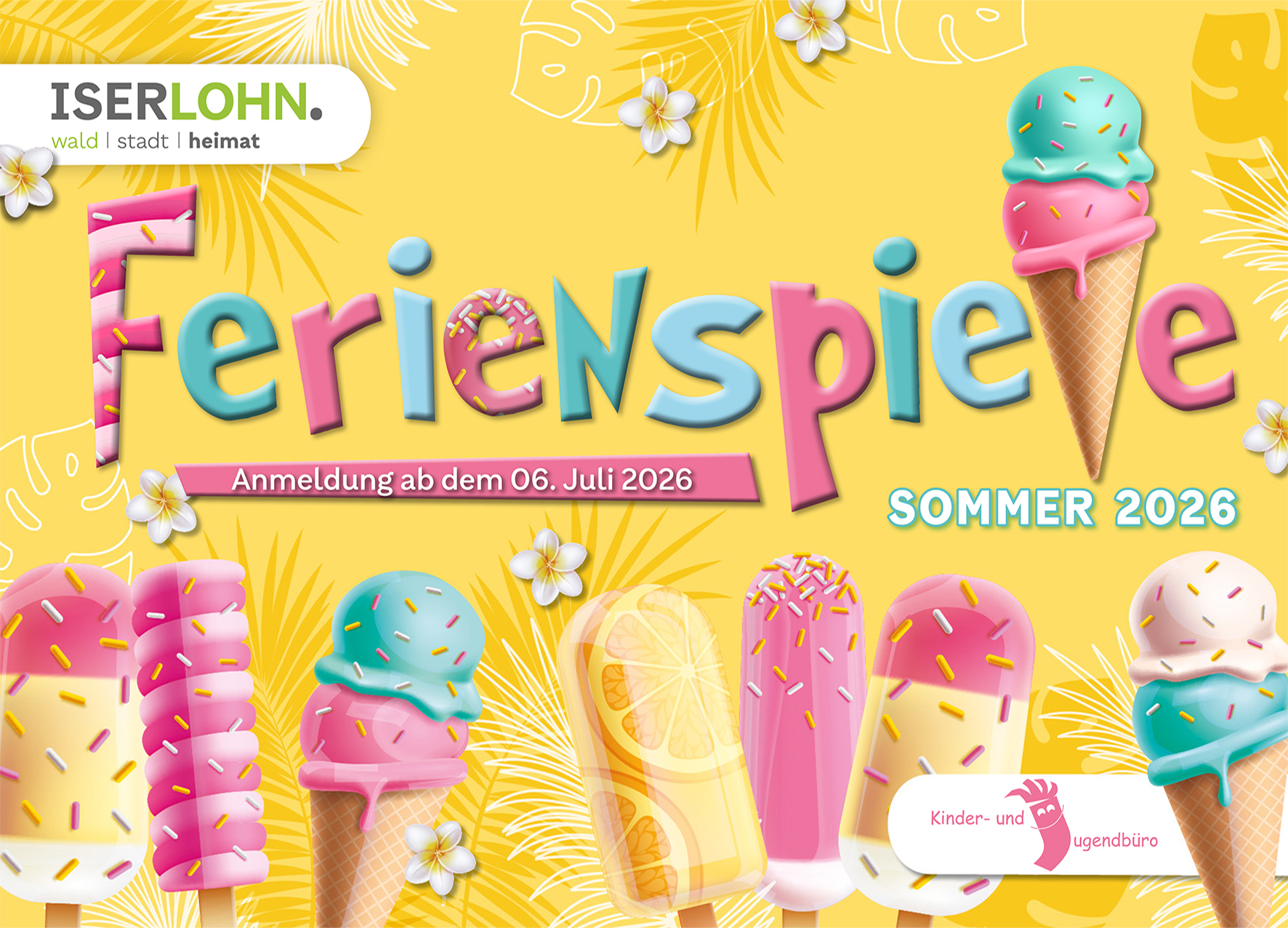 Ab 6. Juli beginnt die telefonische Anmeldung für die Sommerferienspiele 2026 - ab 7. Juli auch persönlich im Kinder- und Jugendbüro (Brüderstraße 20) möglich.