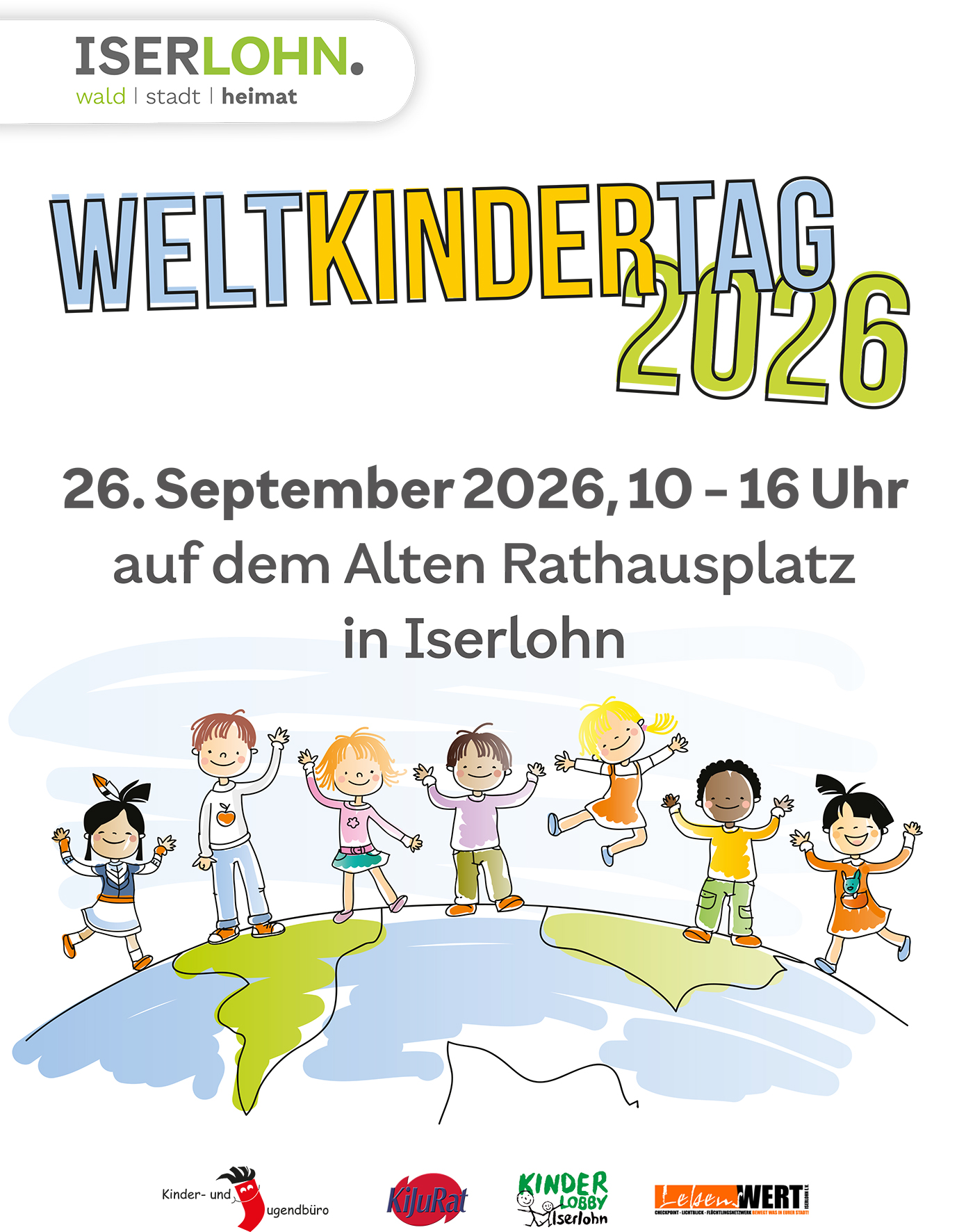 Die Aktion zum Weltkindertag bündelt auf dem Alten Rathausplatz in Iserlohn alle Institutionen, Vereine, Verbände und Gruppen, deren tägliches Denken und Handeln durch das Leben und die Zusammenarbeit mit Kindern und Jugendlichen geprägt sind.