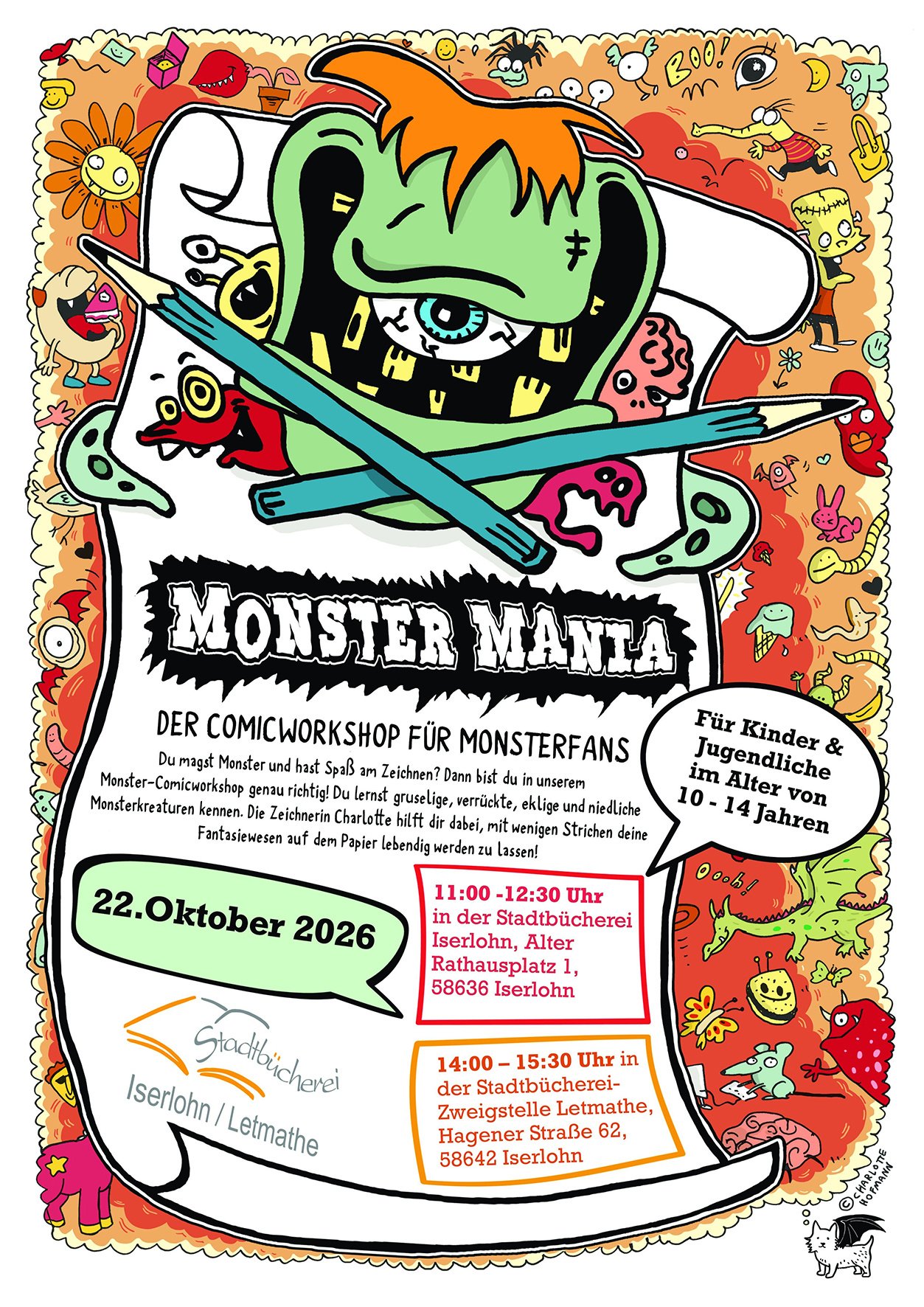 Veranstaltungsposter „Monster Mania“