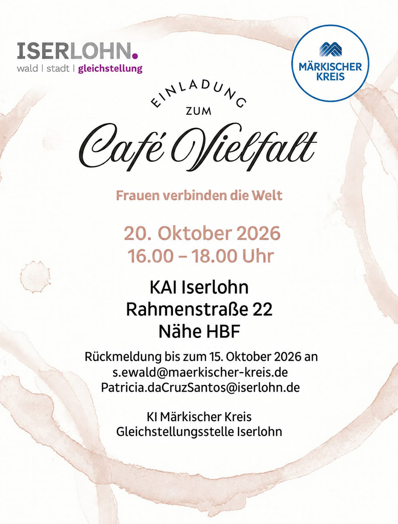 Veranstaltungsplakat „Café Vielfalt“